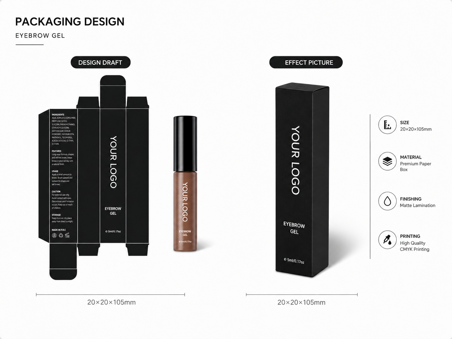 Eyebrow Gel Packaging