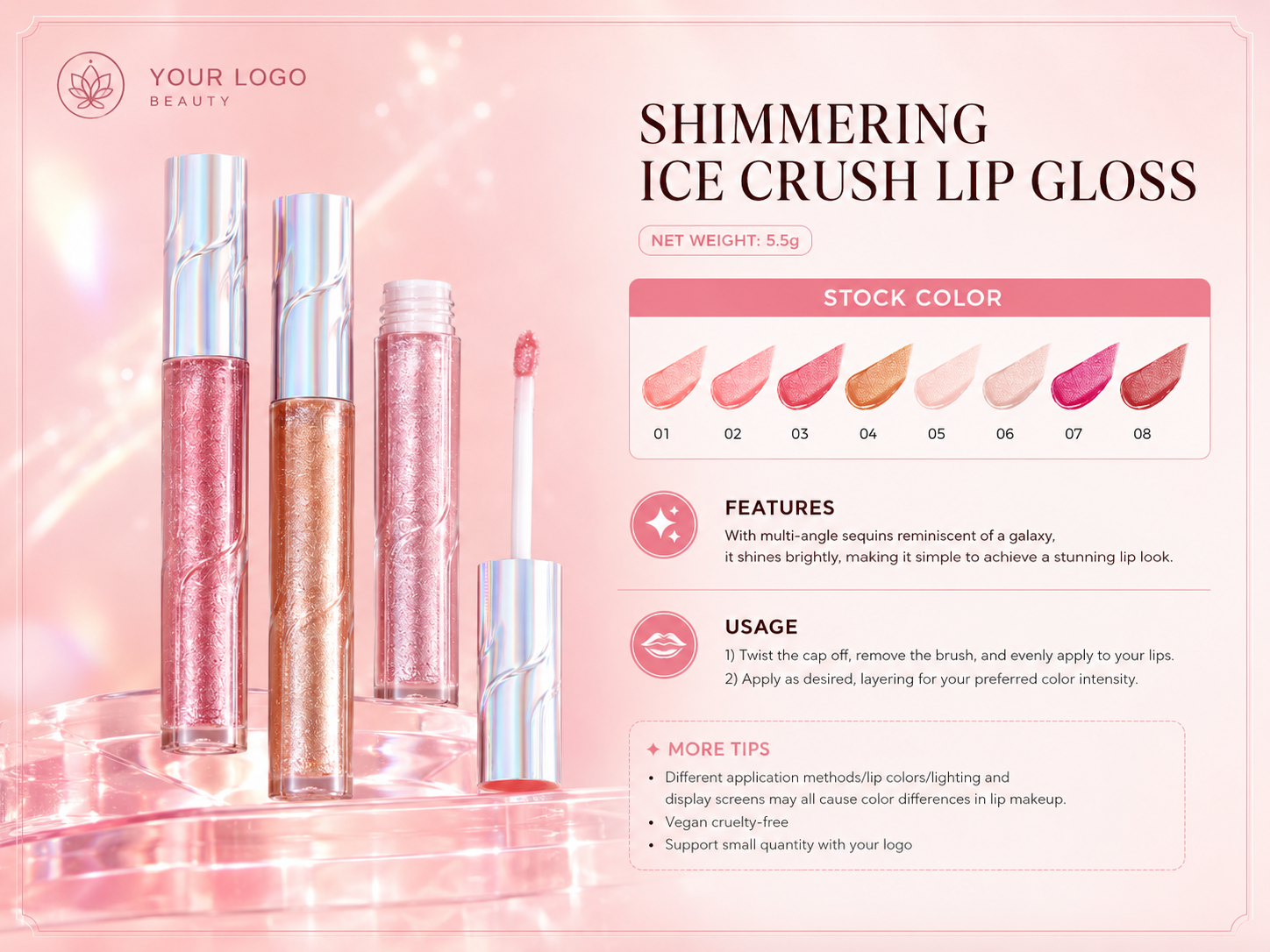 Shimmering Ice Crush Lip Gloss